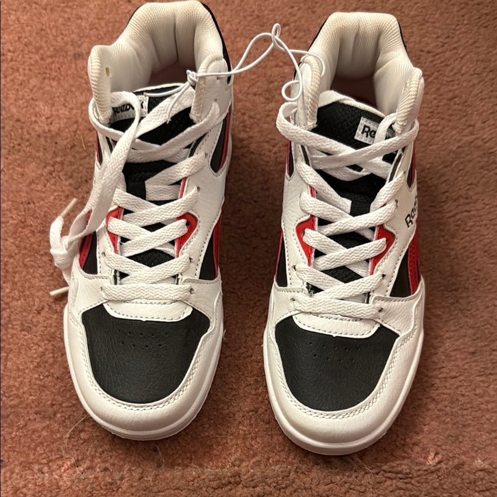 Reebok Black and Red High-Top Sneakers